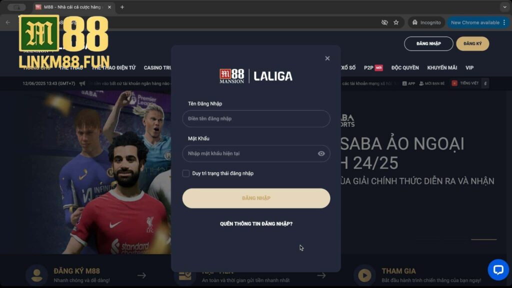 Hướng dẫn đăng nhập M88 mới nhất 2025 không bị chặn
