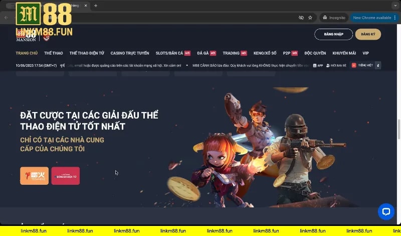 Cá cược thể thao điện tử link M88